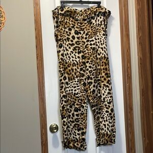 Lili Sport Animal Print Wide Leg Pants 3X
